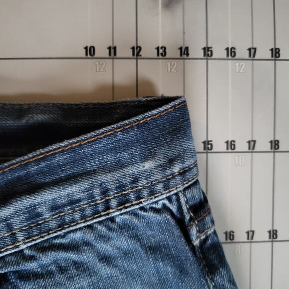 Stetson Western Jeans 28x34 Blue Pants Distressed Dark Faded Retro 1520 - Picture 8 of 9